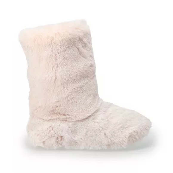 Lauren Conrad BLUSH FAUX FUR ALL OVER BOOTIE SLIPPERS SIZE XS(5-6) NWTs sealed - Picture 5 of 6